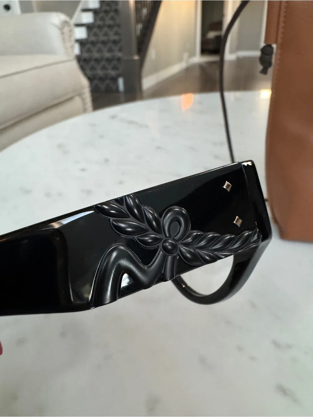 NWOT MCM MW5004 001 Shiny Black Cat Eye Eyeglass Frames w/ Pouch & Cloth